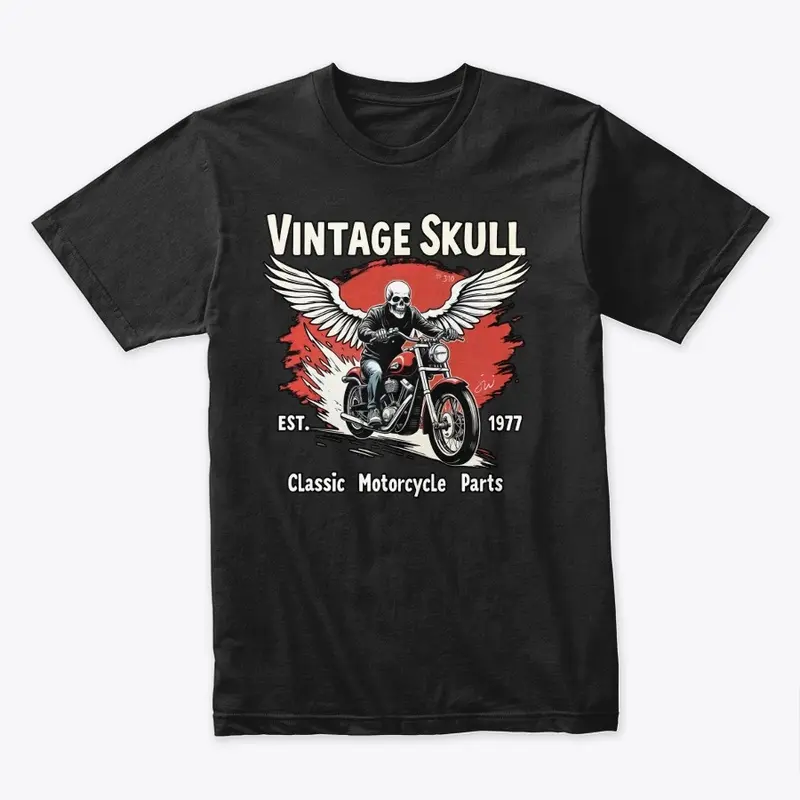 The Winged Motorcycle Skull Classic Tee